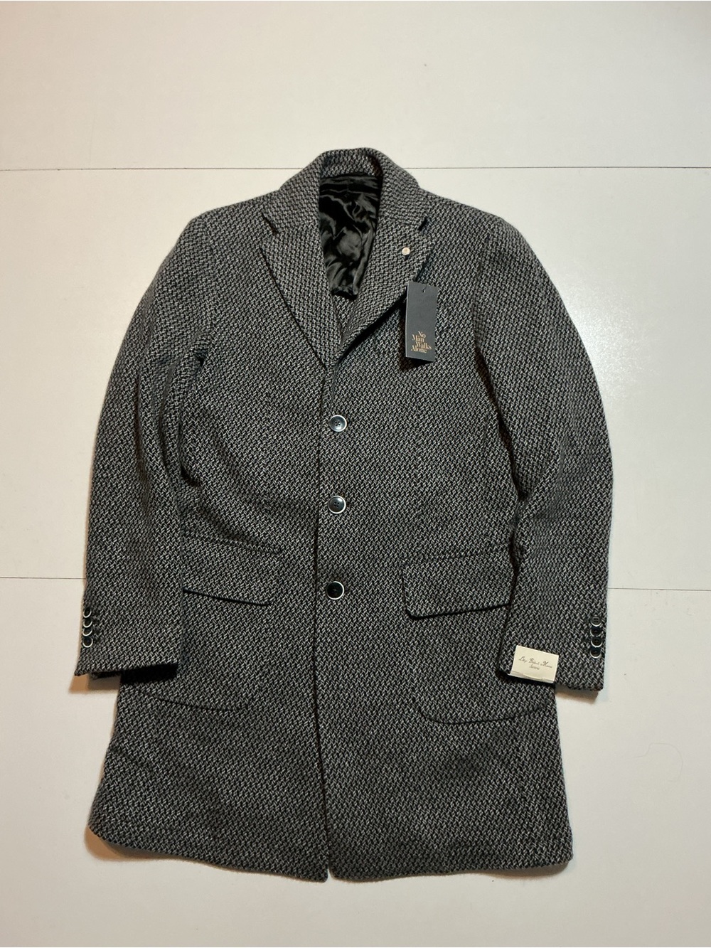 NWT Luigi Bianchi Mantova Sartoria Made In Italy Wool Cashmere Overcoat